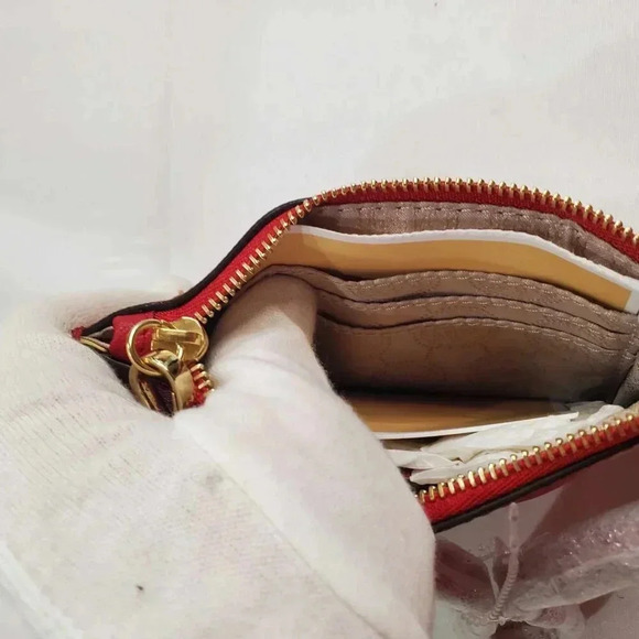 Michael Kors Red Metal Edge Wristlet - Picture 8 of 8